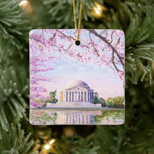 Jefferson Memorial Cherry Blossoms Ornament (Boom)