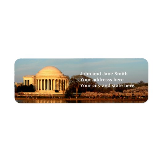 Jefferson Memorial Etiket (Voorkant)
