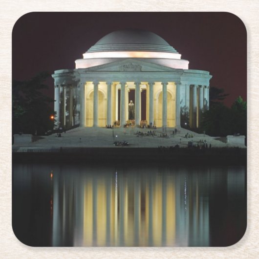 Jefferson Memorial Kartonnen Onderzetters (Voorkant)