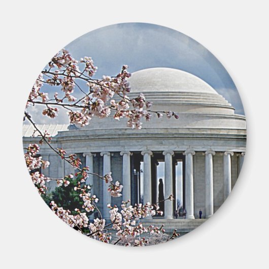 Jefferson Memorial - Kersenbloesems Magneet (Voorkant)