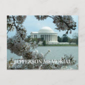 Jefferson Memorial, Kersenbloesems, Tidal Basin Briefkaart (Voorkant)