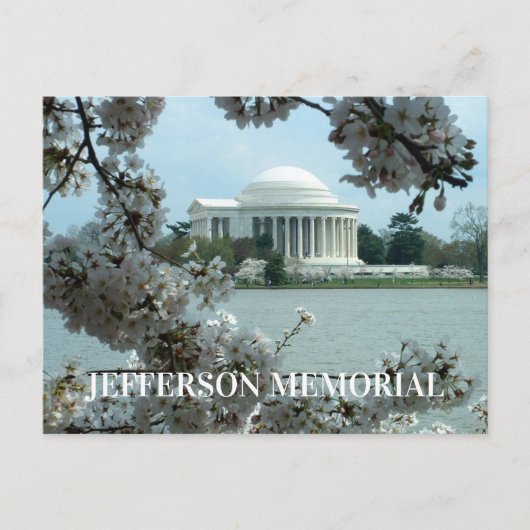 Jefferson Memorial, Kersenbloesems, Tidal Basin Briefkaart (Voorkant)