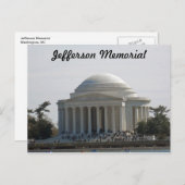 Jefferson Memorial Washington DC 001 Briefkaart (Voorkant / Achterkant)