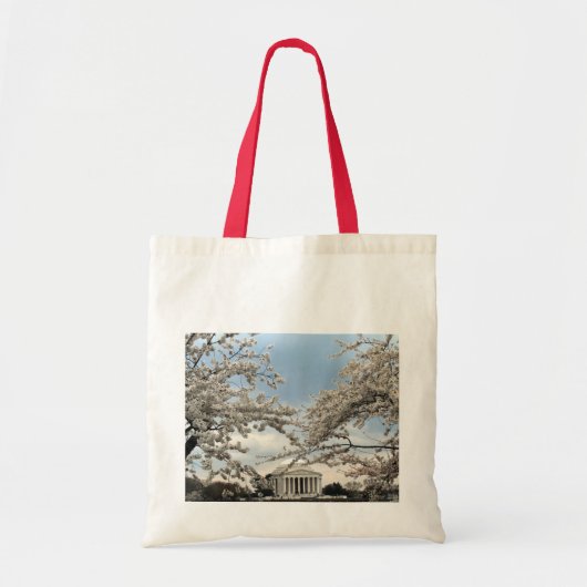 Jefferson Memorial Washington DC Cherry Blossom Tote Bag (Voorkant)