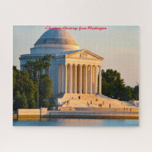 Jefferson Memorial Washington, kerstgroet Legpuzzel