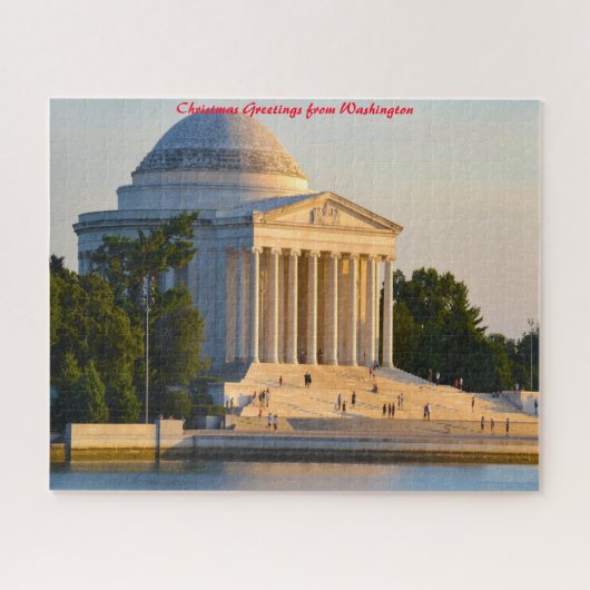Jefferson Memorial Washington, kerstgroet Legpuzzel (Horizontaal)
