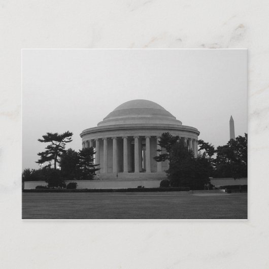 Jefferson Memorial Washington Monument Briefkaart (Voorkant)
