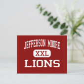 Jefferson Moore - Lions - High School - Waco Texas Briefkaart (Staand voorkant)