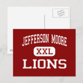 Jefferson Moore - Lions - High School - Waco Texas Briefkaart (Voorkant / Achterkant)
