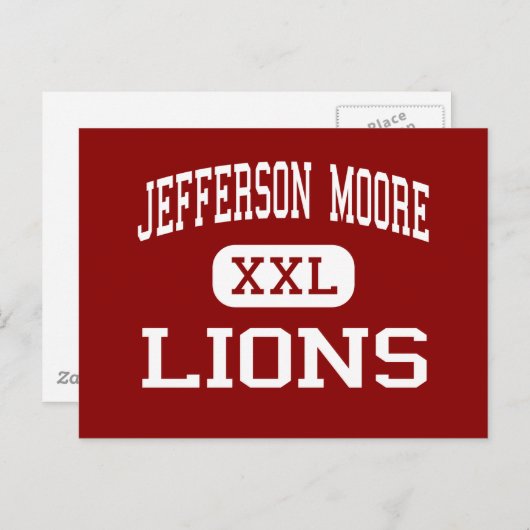 Jefferson Moore - Lions - High School - Waco Texas Briefkaart (Voorkant / Achterkant)