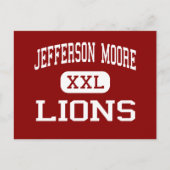Jefferson Moore - Lions - High School - Waco Texas Briefkaart (Voorkant)