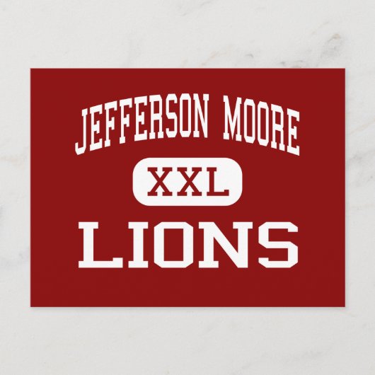 Jefferson Moore - Lions - High School - Waco Texas Briefkaart (Voorkant)