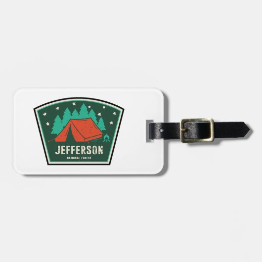 Jefferson National Forest Camping Bagagelabel (Voorkant horizontaal)