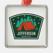 Jefferson National Forest Camping Metalen Ornament (Voorkant)