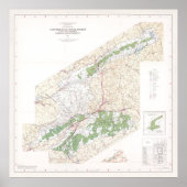 Jefferson National Forest Map (1983) Poster (Voorkant)