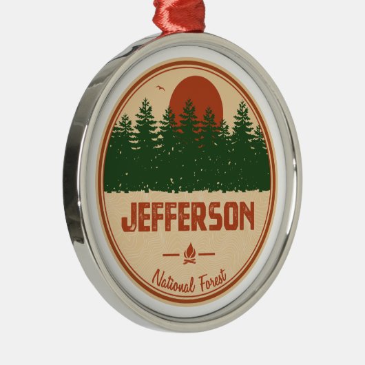 Jefferson National Forest Metalen Ornament (Rechts)