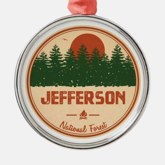 Jefferson National Forest Metalen Ornament (Voorkant)