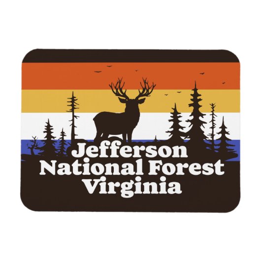 Jefferson National Forest Virginia Magneet (Horizontaal)
