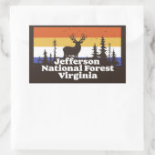 Jefferson National Forest Virginia Rechthoekige Sticker (Tas)