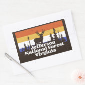 Jefferson National Forest Virginia Rechthoekige Sticker (Envelop)