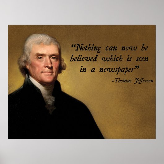 Jefferson Newspaper Quote Poster (Voorkant)