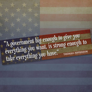 Jefferson: Pas op voor Big Government Bumpersticker