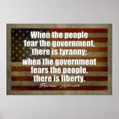 Jefferson Poster: Tirannie vs. Vrijheid Poster (Voorkant)