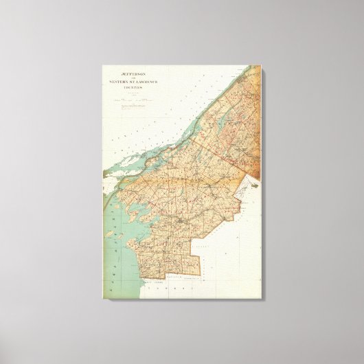 Jefferson, provincie St Lawrence Canvas Afdruk (Voorkant)