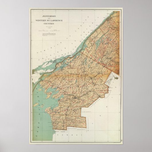 Jefferson, provincie St Lawrence Poster (Voorkant)