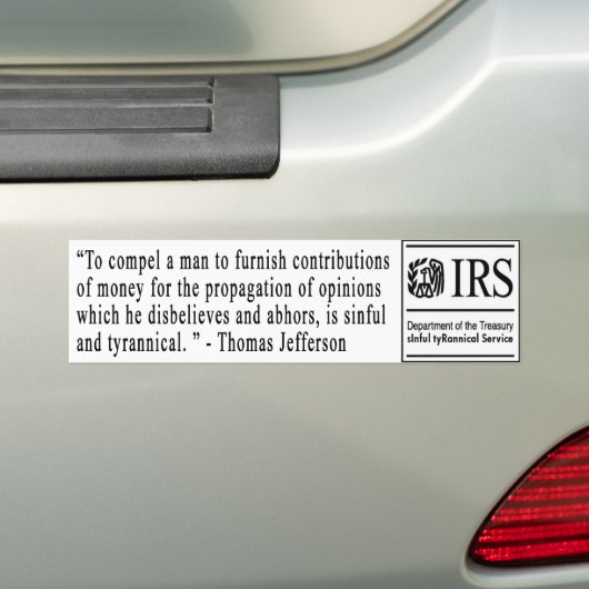 Jefferson Quote bumper sticker (Op auto)