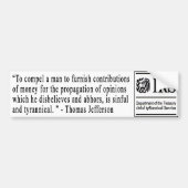 Jefferson Quote bumper sticker (Voorkant)