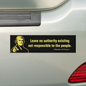 Jefferson Quote Bumpersticker (Op auto)