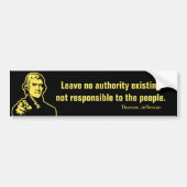 Jefferson Quote Bumpersticker (Voorkant)