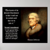 Jefferson Quote - de schoonheid van het tweede ame Poster (Voorkant)