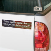 Jefferson Quote: Geen probleem voor wat... Bumpersticker (Op Truck)