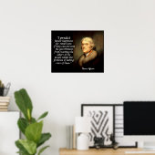 Jefferson Quote - Ik voorspeld toekomstig geluk... Poster (Thuiskantoor)