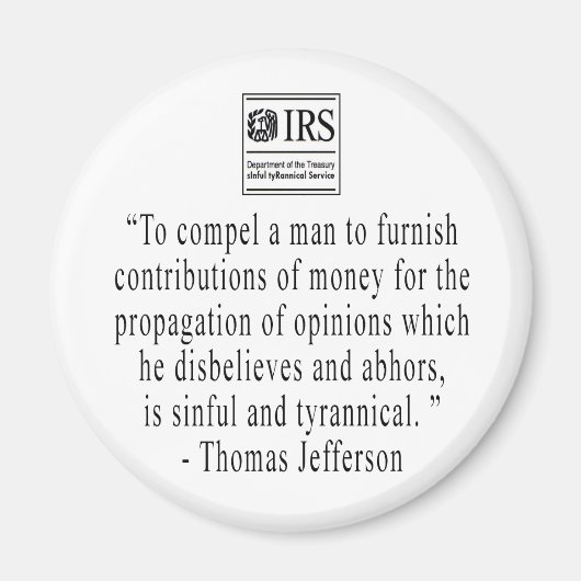 Jefferson Quote magneet (Voorkant)