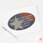 Jefferson Quote on Liberty and Tyranny Ovale Sticker (Envelop)