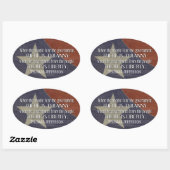 Jefferson Quote on Liberty and Tyranny Ovale Sticker (Vel)
