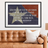 Jefferson Quote on Liberty and Tyranny Poster