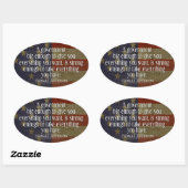 Jefferson Quote over Big Government Ovale Sticker (Vel)