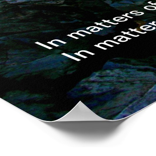 Jefferson Quote Poster - Oog van de rots (Hoek)