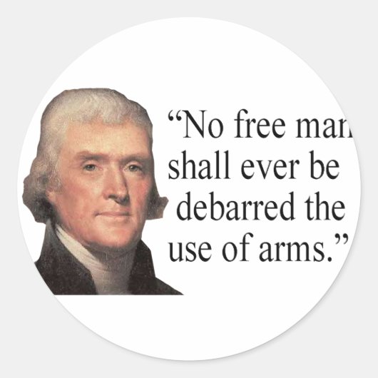 Jefferson Quote sticker (Voorkant)