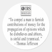 Jefferson Quote sticker (Voorkant)