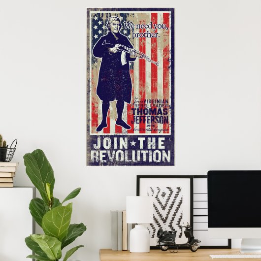 Jefferson Revolution Propaganda Print (Thuiskantoor)