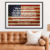 Jefferson: Right to bear arms Poster