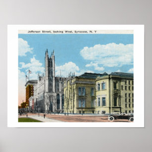 Jefferson St., Syracuse, Vintage van New York Poster
