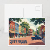 Jefferson Texas Briefkaart (Voorkant / Achterkant)