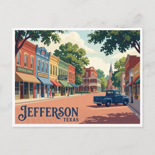 Jefferson Texas Briefkaart (Voorkant)