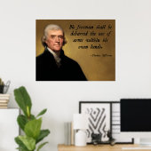 Jefferson Tweede amendement Poster (Thuiskantoor)